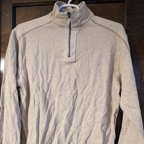 Beige Quarter Zip Sweater - Picture 1 of 6